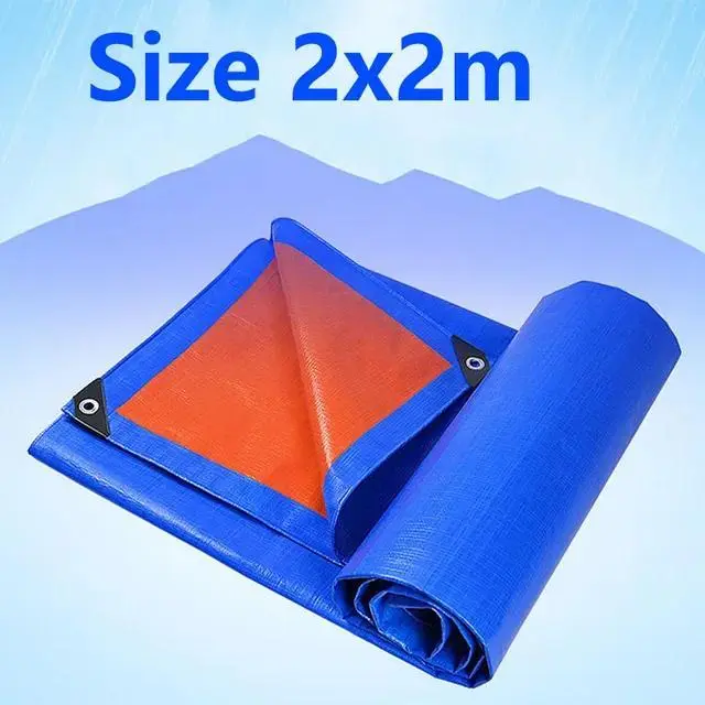Bạt che nắng dày chống mài mòn, Xanh Biển ngoài trời, nhựa PE màu cam, cánh buồm che nắng, thích hợp cho dã ngoại, đệm, nghỉ ngơi 7