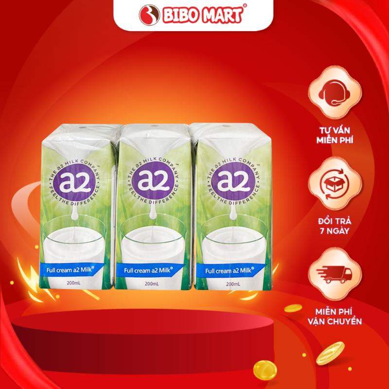  Sữa Tươi Tiệt Trùng Nguyên Kem A2  200ml X6  - Sữa Chua 