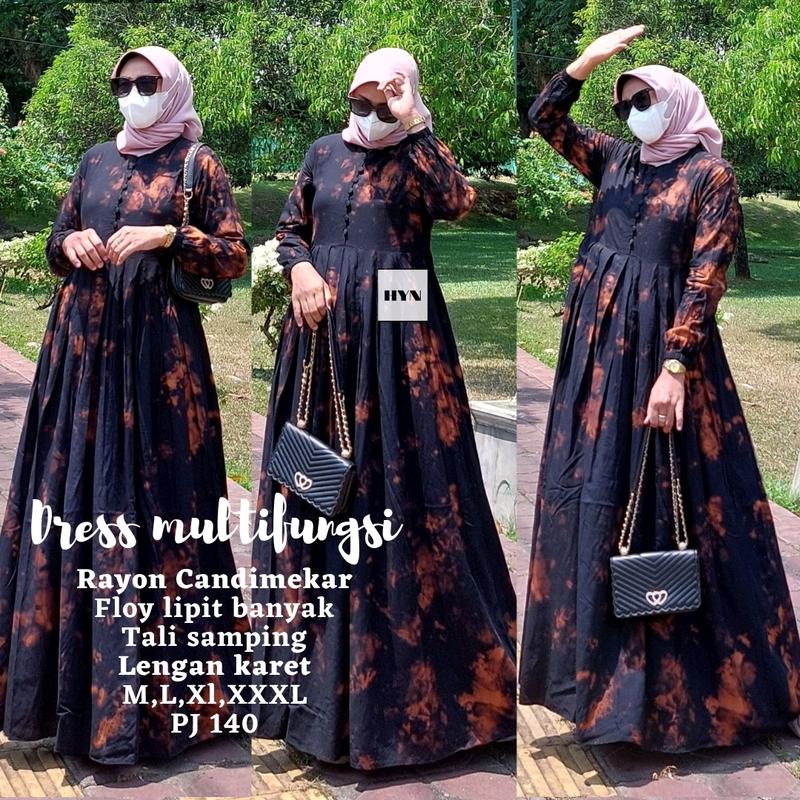 Gamis Twill Terbaru Gamis Syari Gamis Twill Candimekar Ori By Haynabatik Bunga Cantik Dress Rayon Nyaman Kain Kancing Karet Muslim 3
