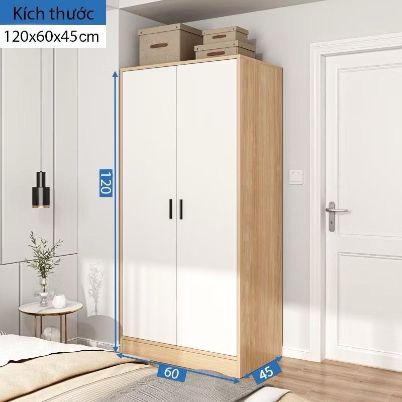 ￼Tủ quần áo gỗ,Tủ đựng quần áo người lớn tủ đồ đa năng treo quần áo sâu 45cm vừa móc quần áo người lớn A213