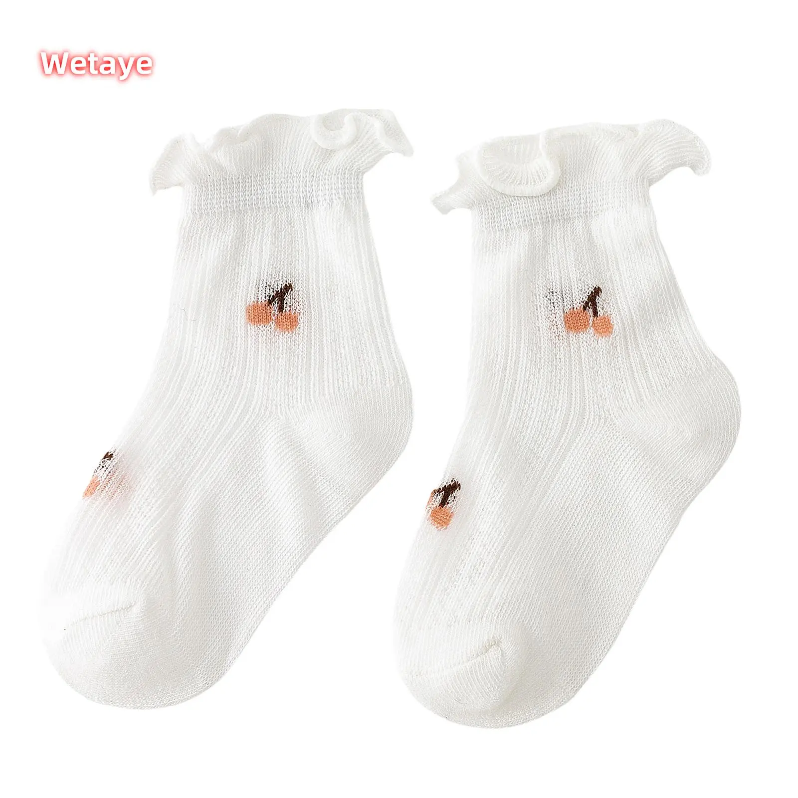 Toddler Baby Girl Frilly Socks Soft Cotton Socks Summer Thin Mesh Socks for Infants