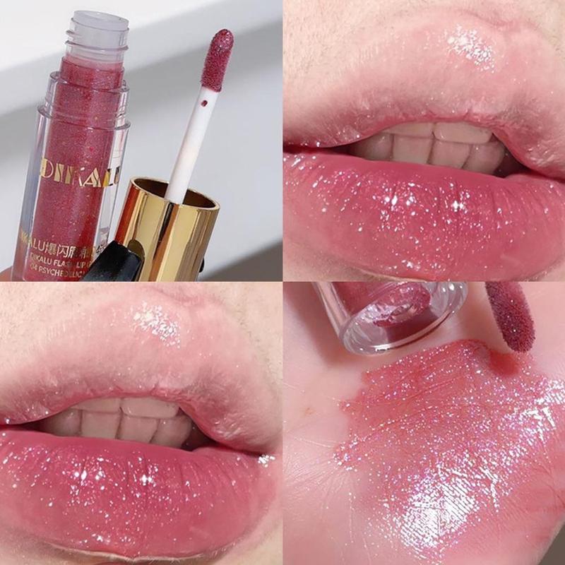 Product Introduction of DIKALU Sparkling Lip Glaze Mirror Lip Glaze Fine Glitter Lip Gloss Transparent Lip Gloss Water Gloss Lipstick 27