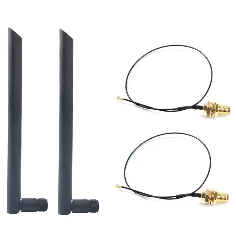 Dual Band 6Dbi Wireless WiFi Antenna RP-SMA+MHF4 Pigtail Cable for AX200 AC9260 NGFF M.2 Wireless Card WIFI/WLAN Modules