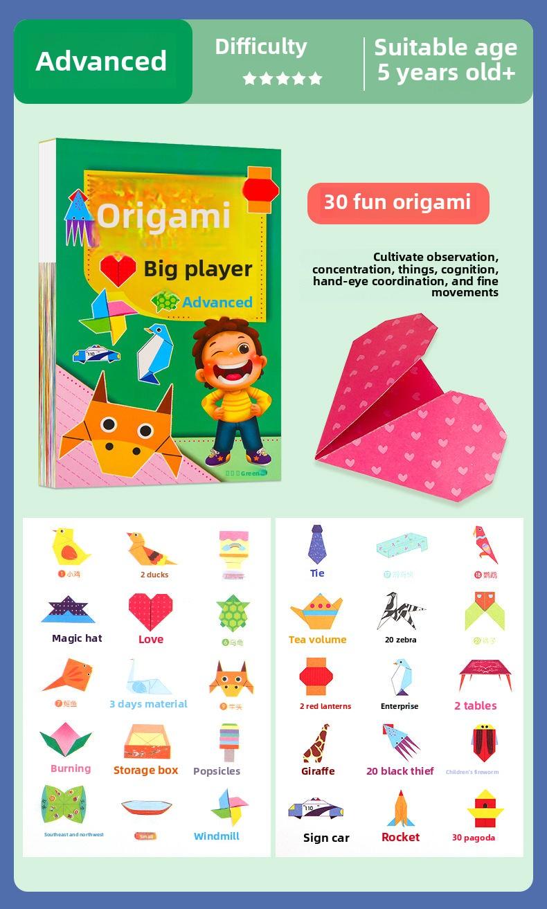 Product Introduction of Creative Origami Book 3D Paper Airplane Craft Kit For Kids Children Age 5-12 Educational STEM DIY Art Projects Step By Step Tutorials With Colorful Paper Sheets Indoor Rainy Day Activities Creative Fun Learning Toys 14