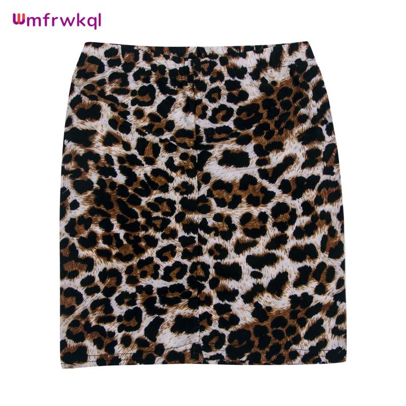 Váy bút chì ôm sát cơ thể gợi cảm cho nữ, Váy ngắn mặc đi tiệc mini cạp cao in họa tiết da báo Quần 0