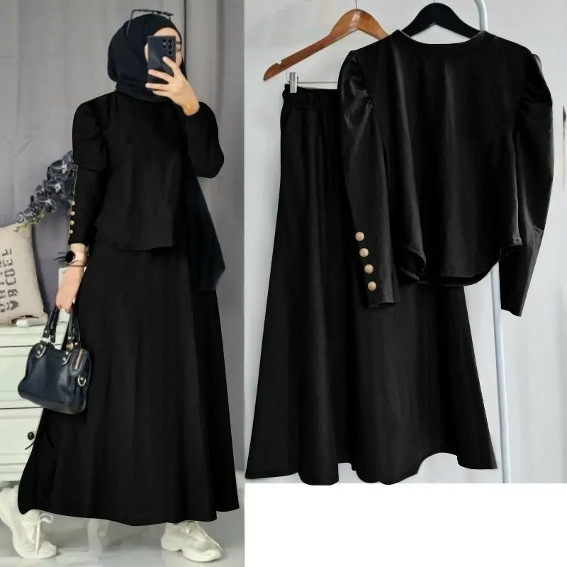 Set Rok Palazo Setelan Wanita Terbaru Set Rok Kekinian Fashion Wanita Trendy Set Pakaian Wanita Cod 2