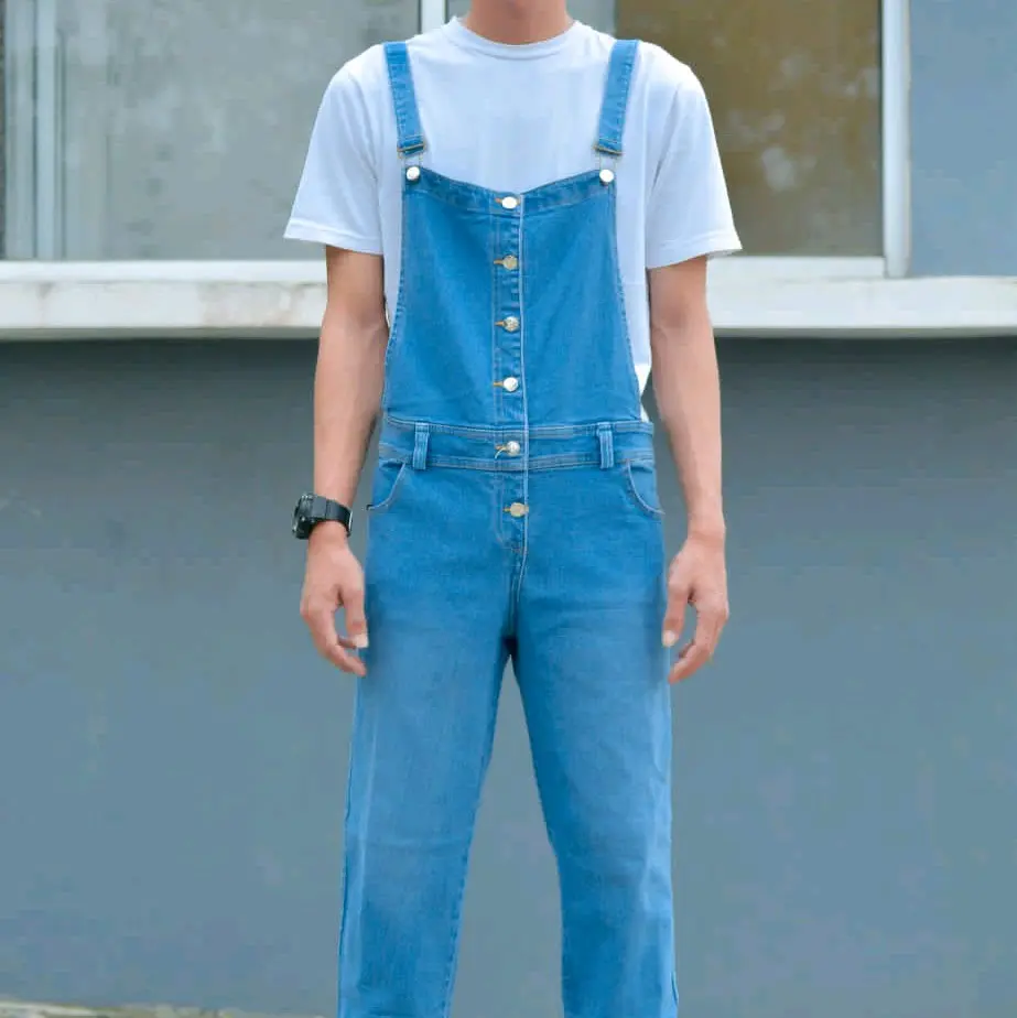 ORIGINAL BAJU OVERALL JUMPER CELANA KODOK MINION MARIO BROSS ANGKLE KODOK MONYET MONTIR TEKNISI BERKEBUN BENGKEL KOREAN STYLE BAHAN JEANS TEBAL MODEL KANCING IMPORT BERKUALITAS PREMIUM BAGUS POLOS SOBEK RIPPED COWOK PRIA KEREN STYLE MODERN