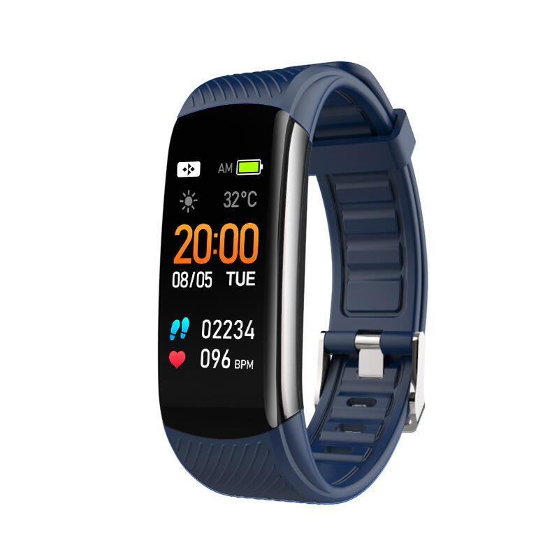 Product Introduction of c6t Intelligent Blood Pressure Health Monitoring Temperature Alarm Clock Reminder Electronic Bracelet 7