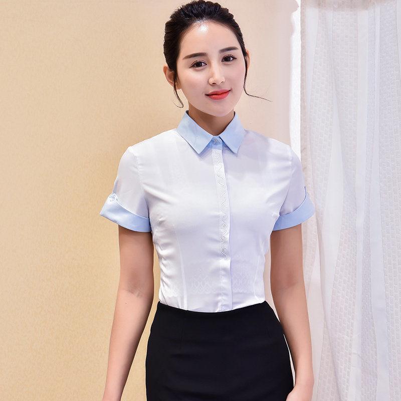 Product Introduction of Áo Sơ Mi Thêu Thời Trang Nữ, Chống Lộ, Bảo Hộ Lao Động, Tay Áo Móng Ngựa, Voan Co Giãn, ngắn Tay Áo, Áo Cánh Chuyên Nghiệp 1