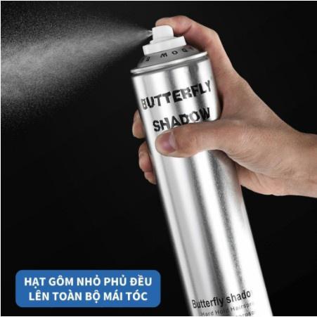 Gôm Xịt Tóc Butterfly Shadow 150ml 320ml 600ml, Giữ Nếp Tạo Kiểu Nam Nữ 4