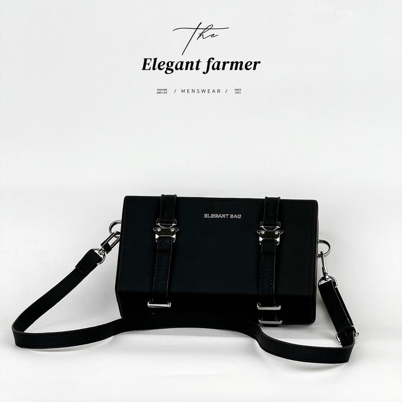[The Elegant Farmer] Túi hộp đeo chéo thiết kế NEW phong cách Hàn Quốc (1021). Bag Da Đeo Vai Nam