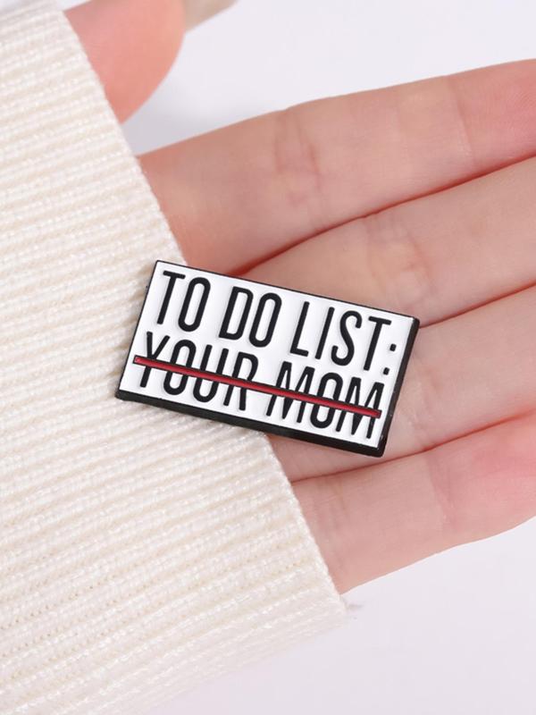 Letter Pattern Brooch, Cute Clothes Brooch for Women & Men, Fashion Brooch for Daily Clothing Decor, Trendy All-match & Exquisite Brooch for Birthday Gift 5