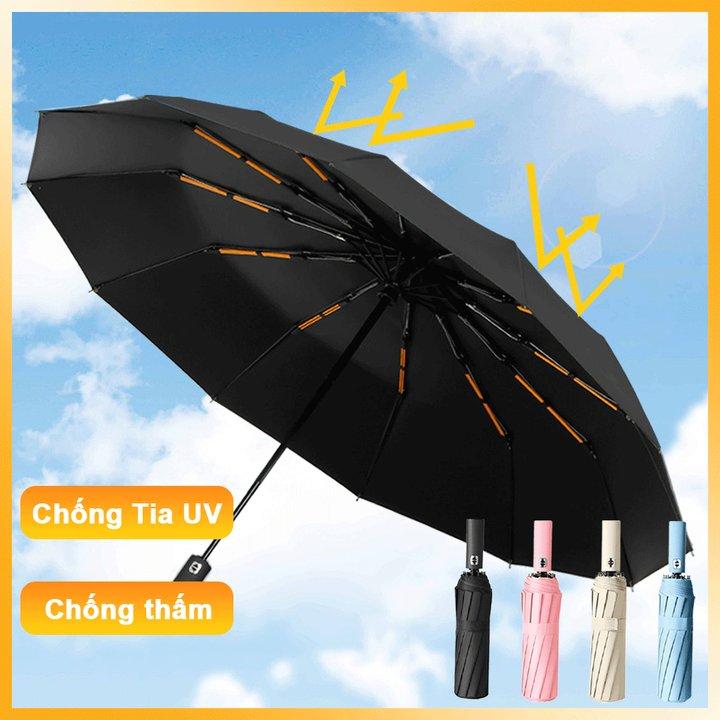 Loại Đẹp Ô che nắng 24 nan UPF50+ Ô Dù 20 Nan Siêu to chống tia UV Ô che mưa gấp gọn 6 màu tùy chọn