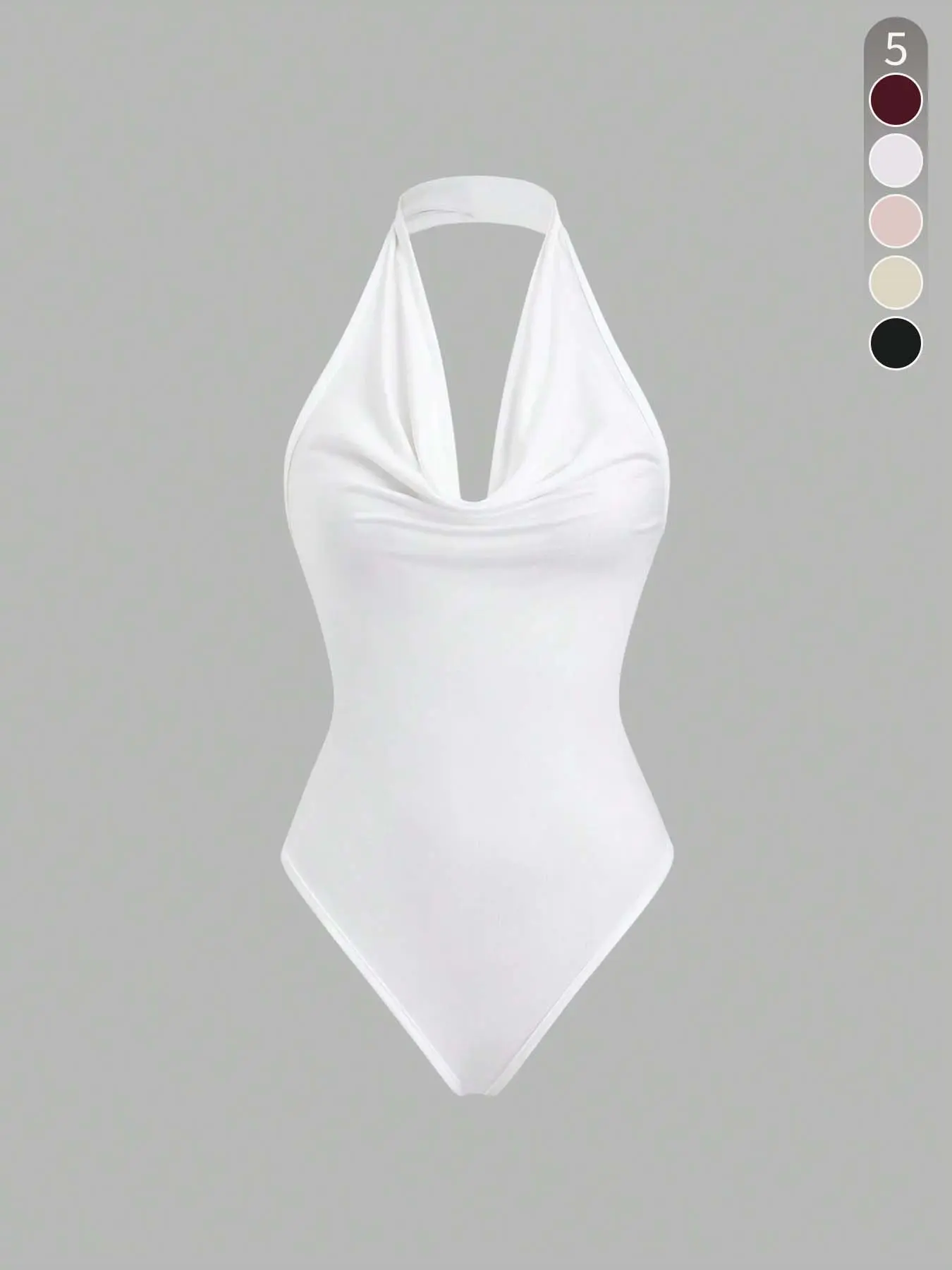 Women's Solid Color Ribbed Tank Bodysuit, Casual Sleeveless Bodysuit for Summer, Ladies Clothes for Daily Wear
