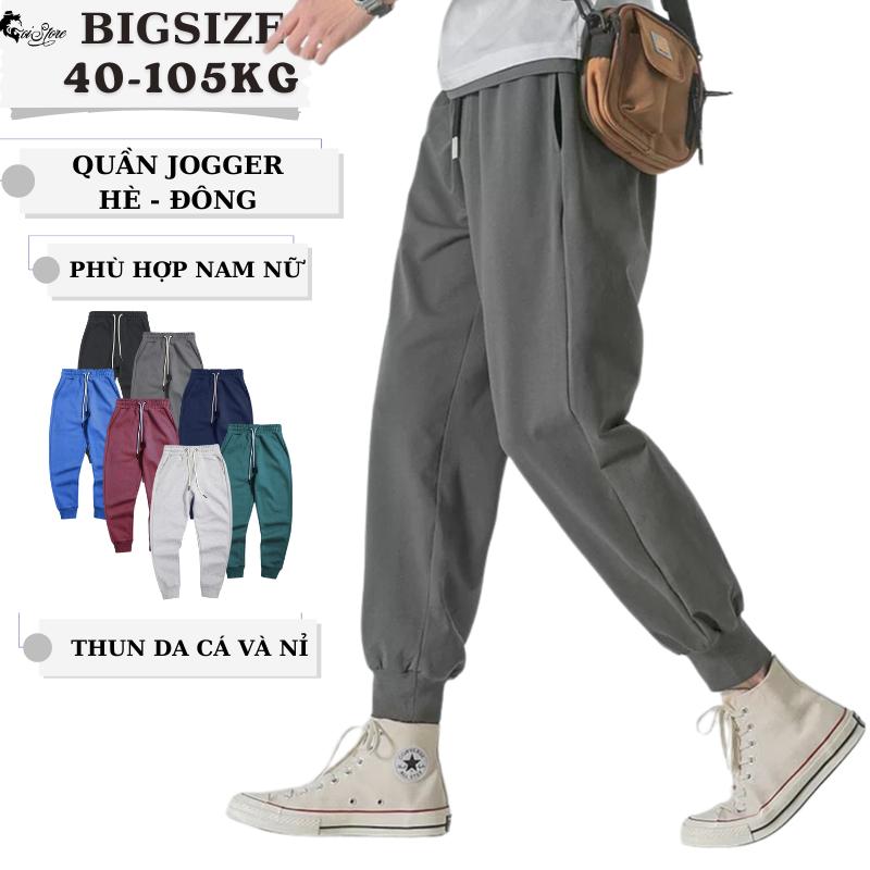40-105KG Quần Jogger Nam Nữ Bigsize Thời Trang/ Thể Thao/ Gym Sói Store - Pants, Menswear to & cao quần nỉ quan muadong Sport Tập Thể Dục Tập Gym