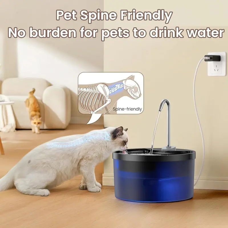3.2L/108oz Pet Water Fountain, Ultra Quiet Pet Water Fountain, Circulating Filtration and Easy Cleaning, Suitable for Cats and Dogs Indoor 6