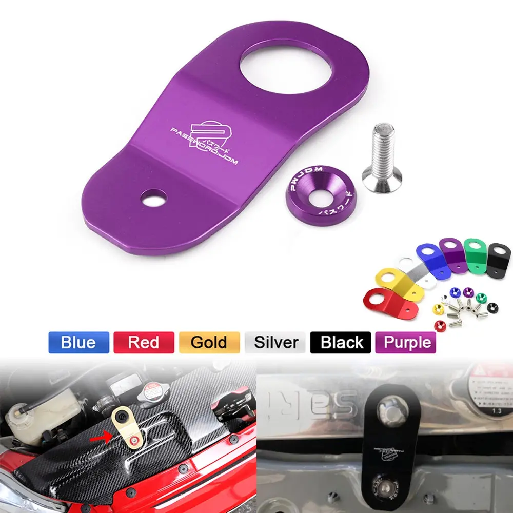 JDM Racing Style Aluminum Radiator Stay Mounting Bracket with Washer Kit For Honda civic EK AP DC 96- 00 With Logo