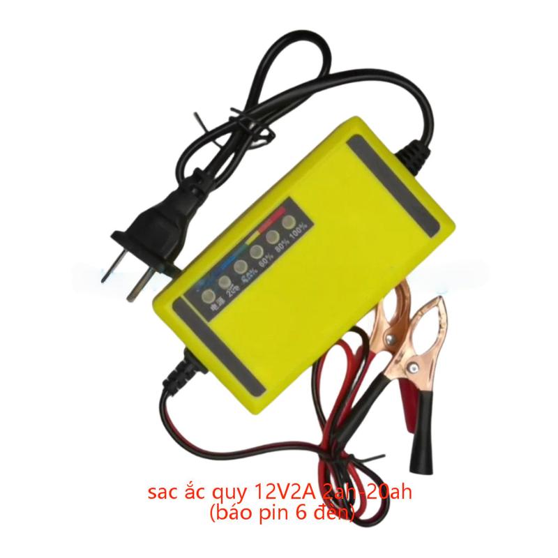  MotoPlex Sạc Bình Ắc Quy 12V 2A Loại Nhỏ Tự Ngắt Bộ Nạp Kích Bình Nước Axit Chì Xe Máy Xe Điện 