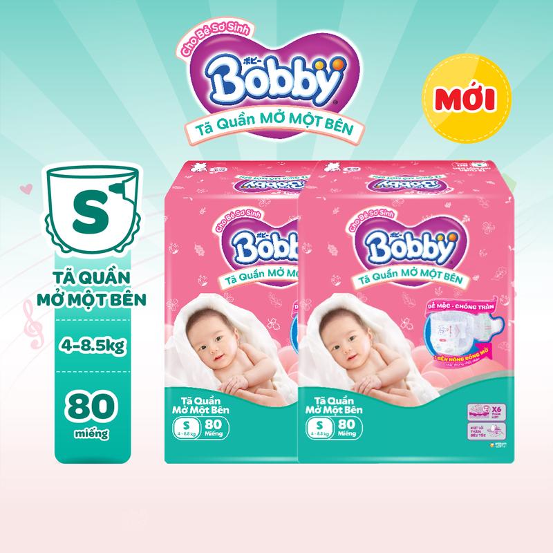 (SS) [COMBO 2] Bobby Tã/bỉm quần Mở Một Bên size S80/ S-M 62 miếng