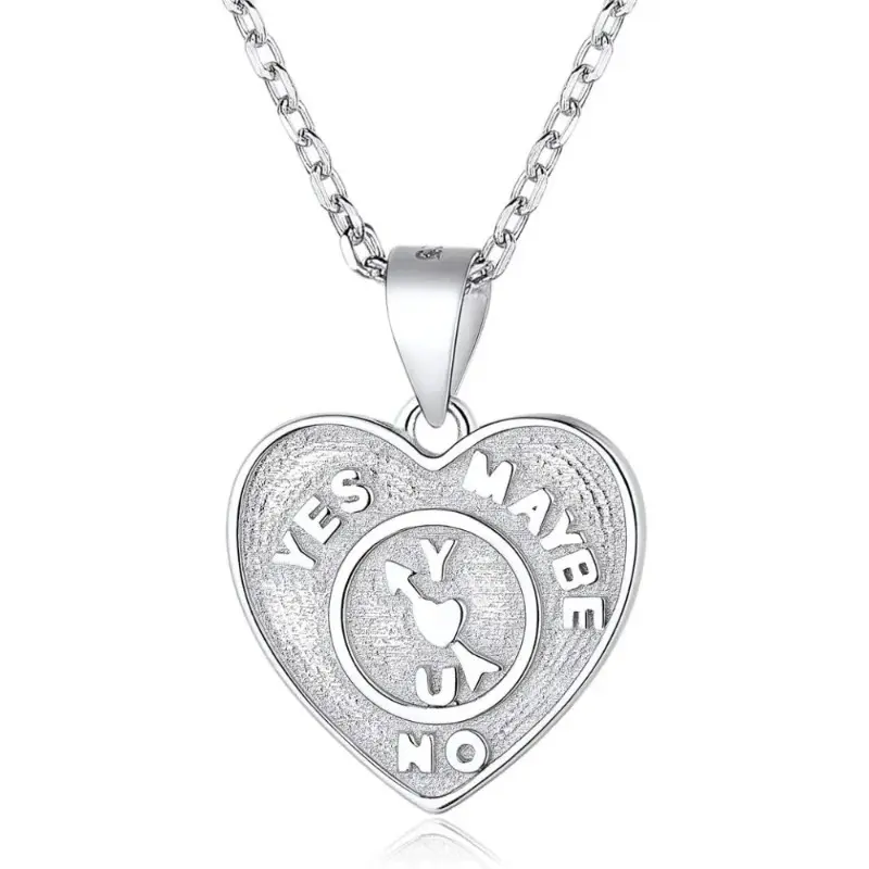 [Local warehouse shipments] [Clearance] Silvora Heart Necklace 925 Sterling Silver Simple Arrow Heart Coin Pendant Necklace Vintage Jewelry for Women Men