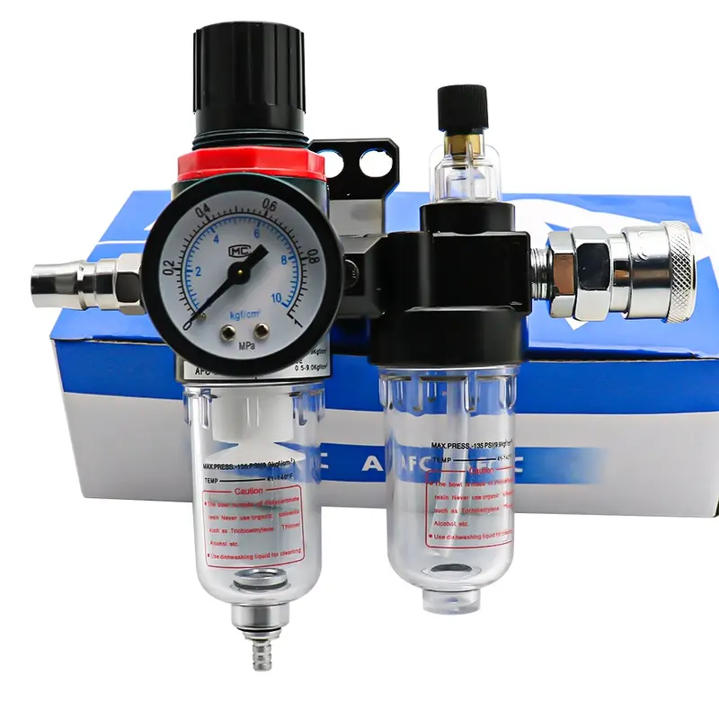 Lọc tách nước tách dầu máy nén khí cỡ nhỏ dưới 60L có kèm khớp nối nhanh 0