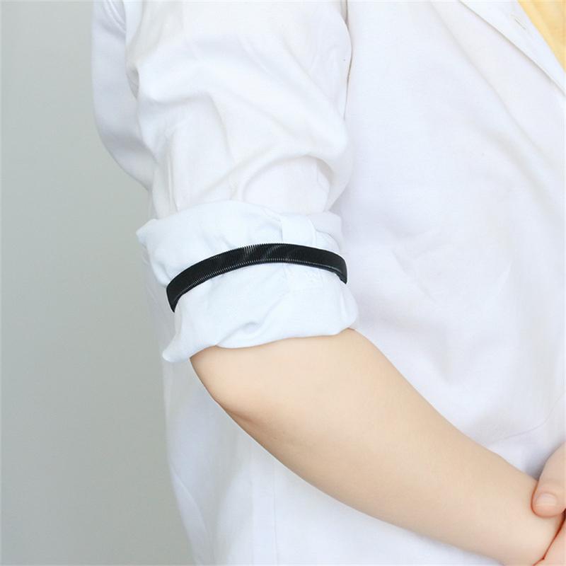 Product Introduction of Non-slip Metal Armband Bracelets Multifuctional Stretch Shirt Sleeve Holders for Women Men Elastic Armband Accessories 17
