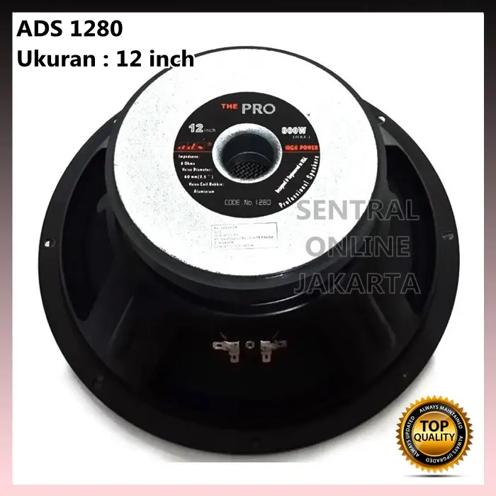 SPEAKER ADS 1280 12 inch FULL RANGE MID LOW PRO 12