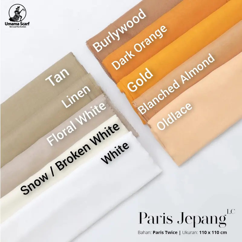 Umama Scarf - Kerudung Polos Segi Empat Paris Jepang Lc 4