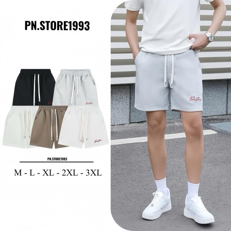 ( COMBO 2 QUẦN SHORT THÊU PN.STORE ) nam dáng trên gối  chất liệu nỉ 2 da co giãn tốt, lên form chuẩn, không bai xù menswear 2