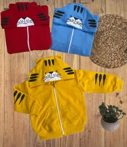 jaket anak hangat lucu, murah, karakter kucing atasan 3-18 bulan laki laki Perempuan Bayi