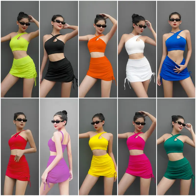 Váy Rút 2 Bên Cạp Bằng tập Zumba,Gym, Yoga, Aerobic, Shuffle Dance, thể dục nữ 8