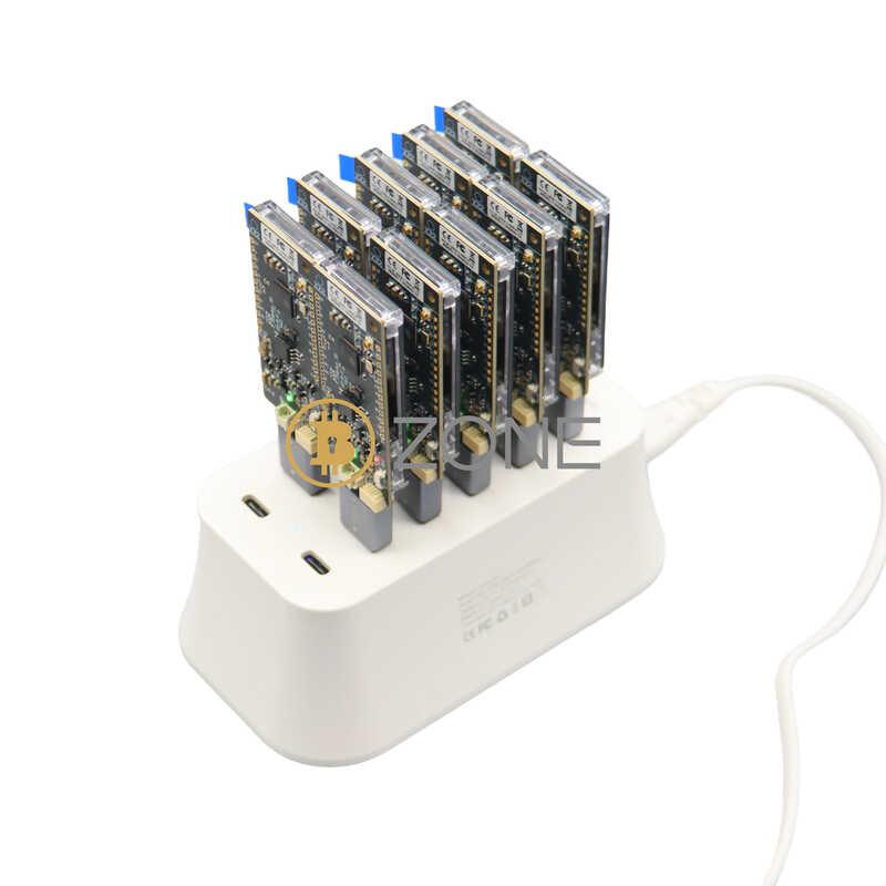 Product Introduction of 10PCS NerdMiner V2 78KH S*10 Bitcoin Solo With 10 Port USB Hub Crypto Miner T DISPLAY S3 780kh s BTC Mining Station 9