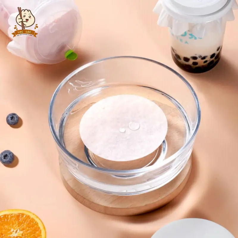 (Set 500 tờ) Giấy nến chống tràn lót cốc trà sữa, cốc cafe, cốc chè,cốc nhựa, ly nhựa dùng 1 lần 1