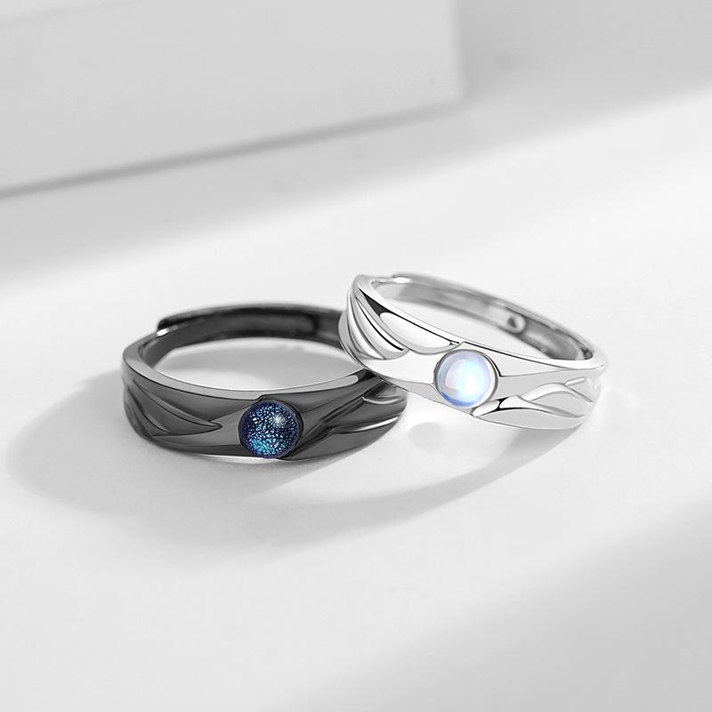 Nhẫn Đôi, Có Thể Điều Chỉnh, Cặp Thiên Thần & Ác Quỷ, Thanh Lịch Và Sang Trọng, Thiết Kế Độc Đáo Thích Hợp Cho Nam Và Nữ, Quà Kỷ Niệm 0