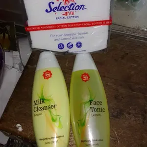 paket Viva pembersih wajah ( lemon wajah berjerawat dan berminyak ) Semua Jenis Kulit Cleanser Kapas Muka