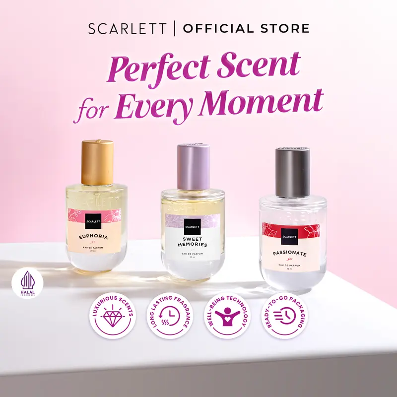 Scarlett Whitening Eau De Parfum Sweet Memories 30ml Perfume Wangi Wanita 1