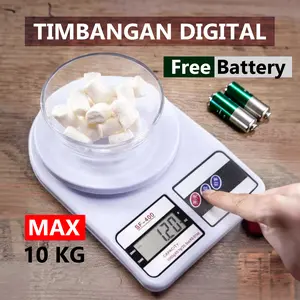 Timbangan Digital Elektrik / Timbangan Dapur / Timbangan Kue Kapasitas 10 Kg FREE Baterai
