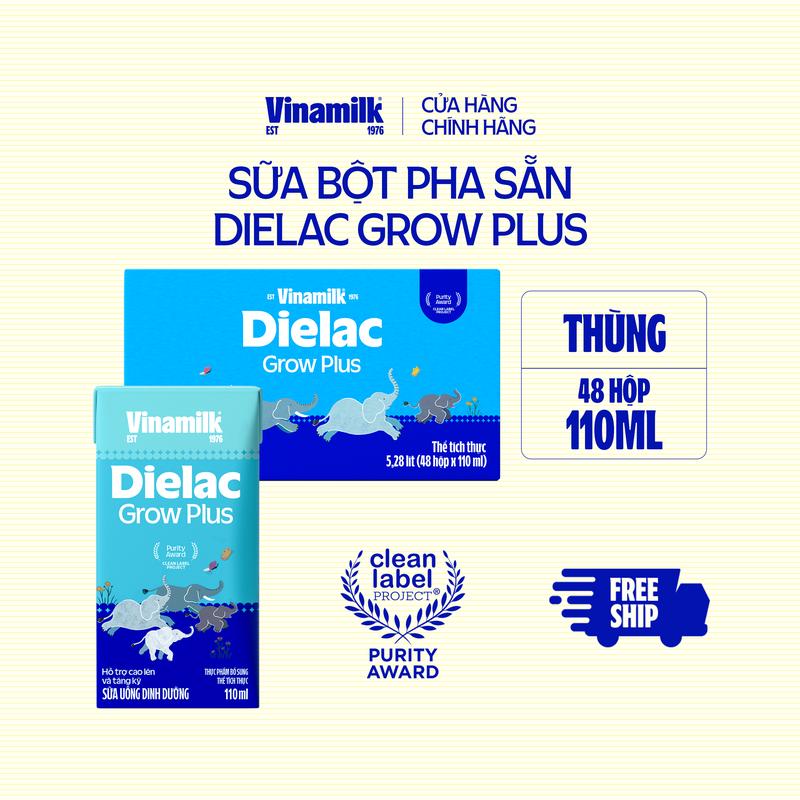 Thùng 48 hộp Sữa Non Vinamilk Dielac Grow Plus 110ml cho bé