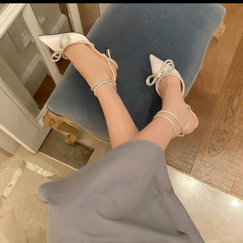 Nơ đá 9 phân thuý hoa Nữ Shoes caogot giày cao giay 2