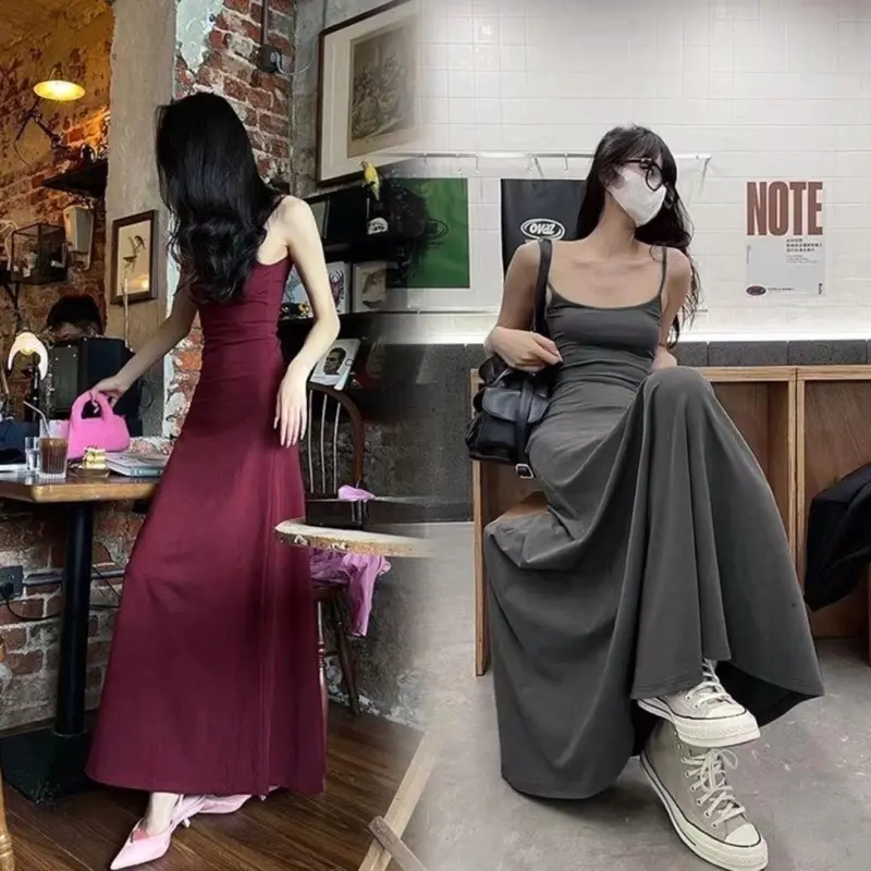Đầm Maxi Nữ Hai Dây, Dáng Dài 3 Màu Thun Tăm Lạnh Cực Tôn Dáng ( Có bigsize) HD001 | BigBuy360 - bigbuy360.vn