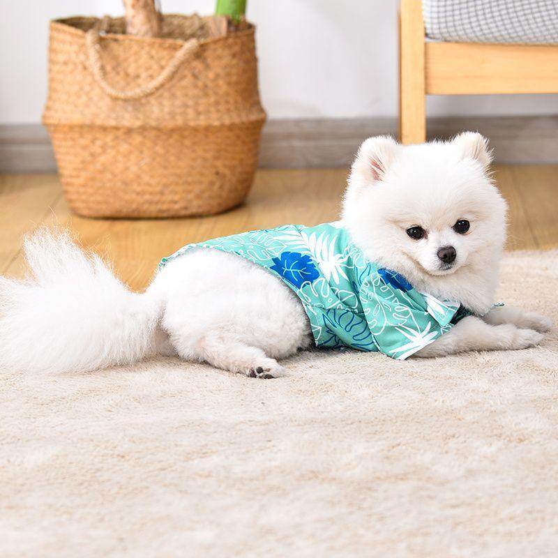 Product Introduction of Fashion Dog Shirt Puppy Breathable Coconut Tree Patern Shirt Cat Vest Chihuahua Yorkie Hawaiian Polo T-Shirts Pet Summer Clothes 35