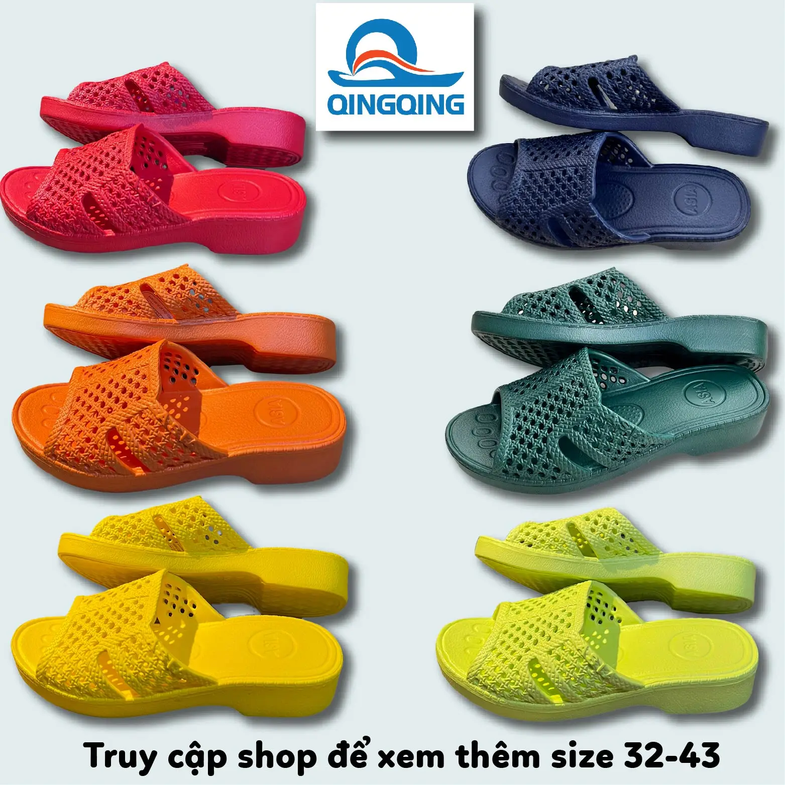 Dép tổ ong Nam Nữ ASIA (size 35 -44) form chuẩn- Hàng chính hãng,đế dày 3.5cm Đế Bằng