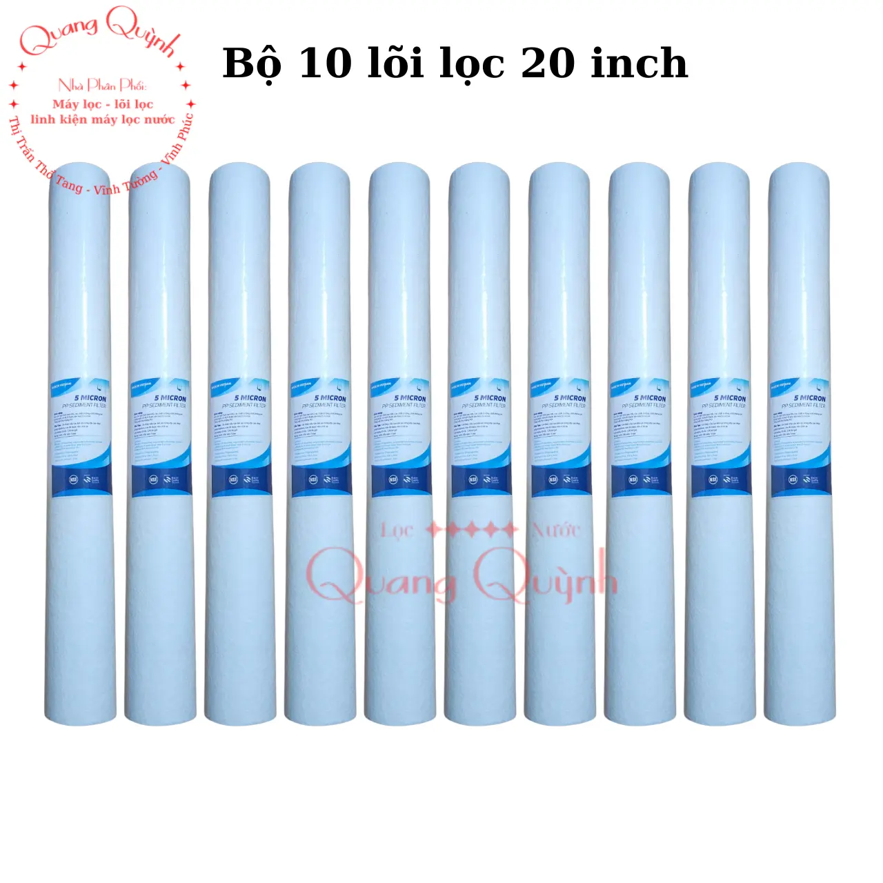Bộ 10 lõi lọc nước Nesca 20 inch 5 micron