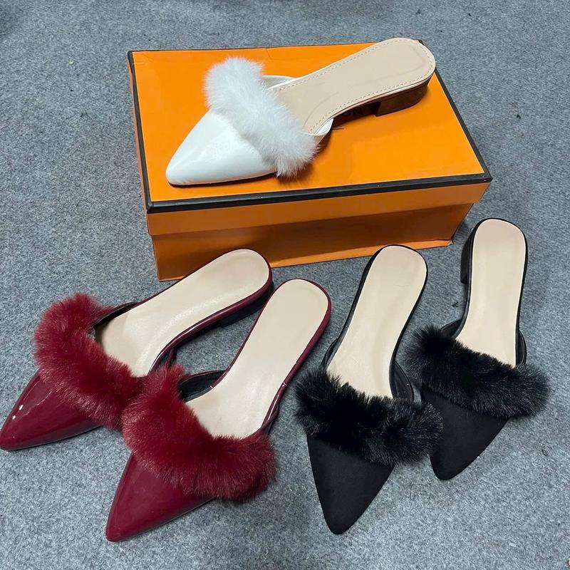 Sục lông mũi nhọn 3 phân sang chảnh H48 phom rộng 1,5 DéP Nữ