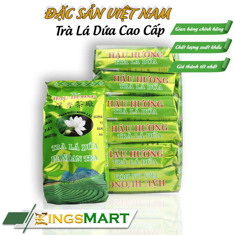  Lốc 6 Gói Trà Lá Dứa 50g - Thương hiệu Hậu Hương - Đặc sản Lâm Đồng - 50g Gói 