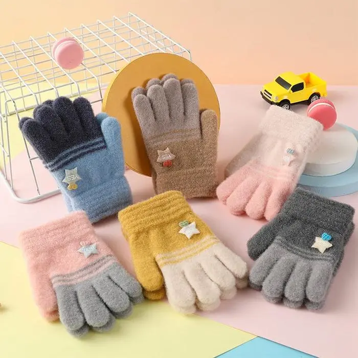 KIDS WINTER SARUNG TANGAN RAJUT BULU ANAK MUSIM DINGIN