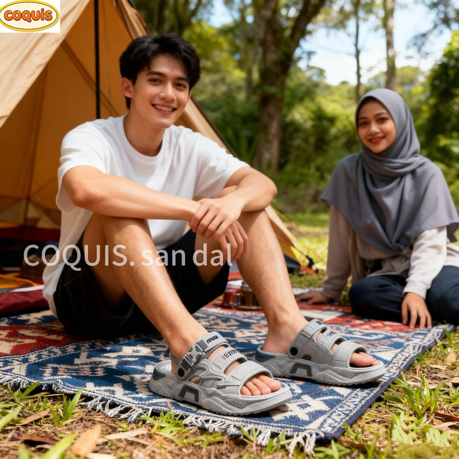 2026COQUIS Sandal Pria Premium Model Korea Baim Sendal jibbitz Baim Cowok Korea Style Sol EVA  Bahan Rubber Anti Slip Nyaman & Empuk