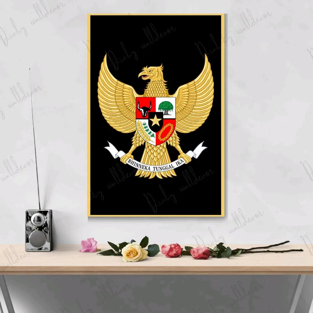 HIASAN DINDING SEKOLAH GAMBAR GARUDA POSTER KAYU MDF Modern