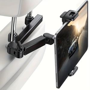 車用ヘッドレストタブレットホルダー、ユニバーサル後席取り付けブラケット、多機能車内アクセサリー。スマートフォンやタブレットに対応、男女兼用。、車載ホルダー