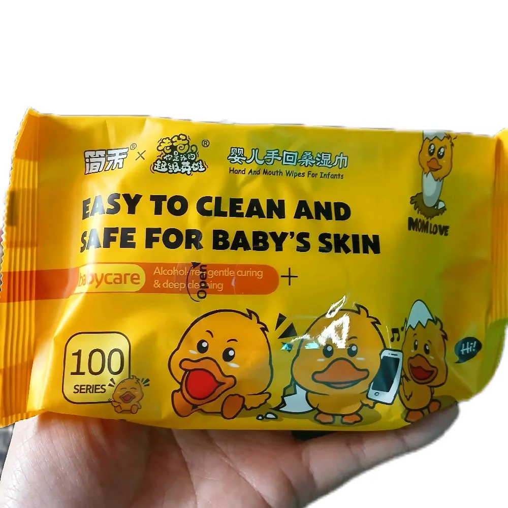 Giấy ướt bỏ túi con vịt vàng mềm mại giữ ẩm Cho Bé